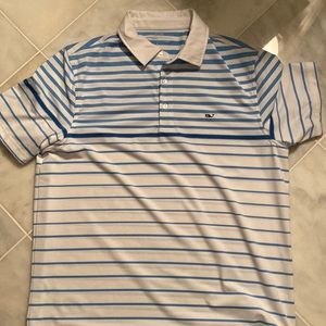Men’s Vineyard Vines Mcever Stripe Performance Polo Size L